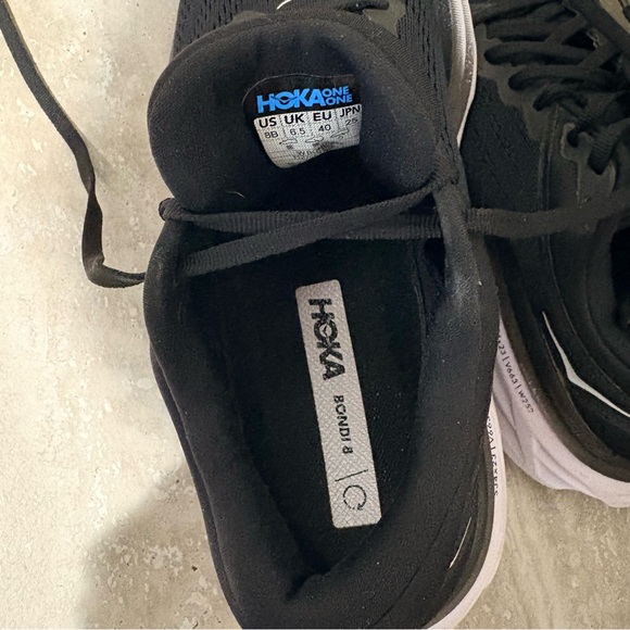 Hoka Black and White Running Shoes - Picture 2 of 9